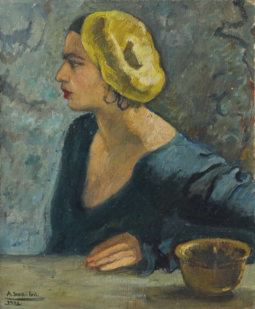 Amrita Sher-Gil 1931 Untitled (Self Portrait); Oil on Canvas; Signed 'A. SHER-GIL 1931.' lower left; 54 x 65.1 cm