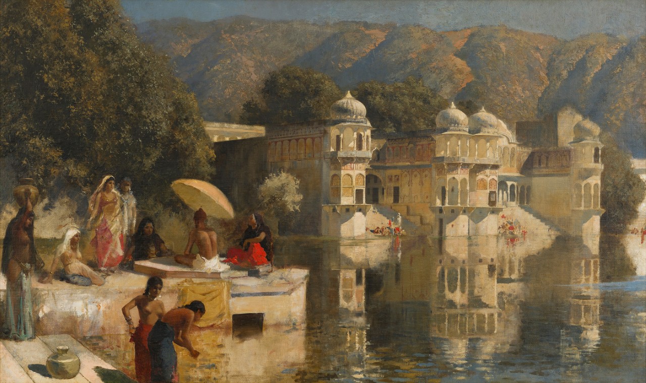 Edwin Lord Weeks 1893 Lake at Oodeypore (Udaipur), India; Oil on canvas; 126.7 x 76.2 cm