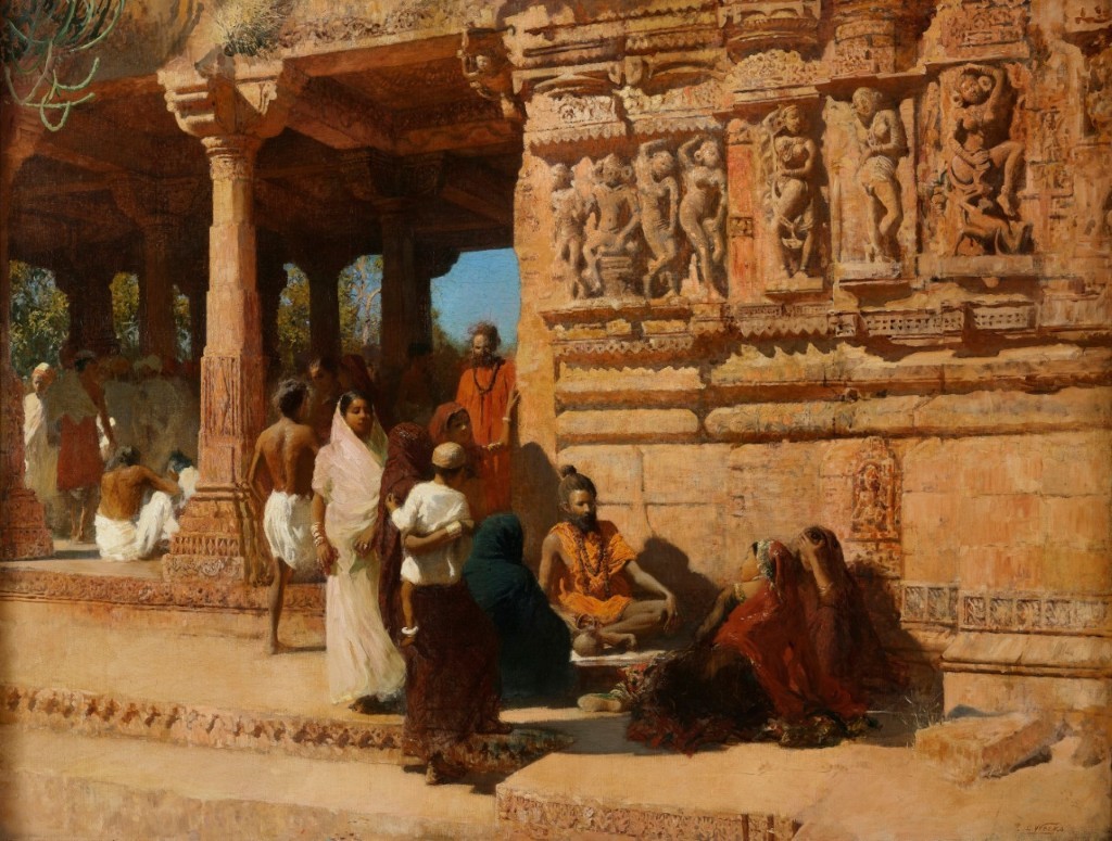 Edwin Lord Weeks 1884 Hindu Temple, Bombay; Oil on canvas; Signed 'EL Weeks' (lower right); 190.5 x 145 cm