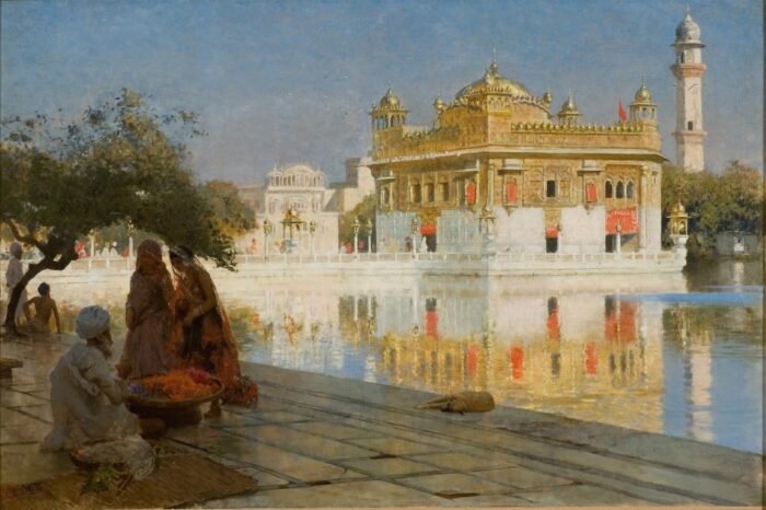 Edwin Lord Weeks 1882-83 Across the Pool to The Golden Temple, Amritsar; Oil on canvas