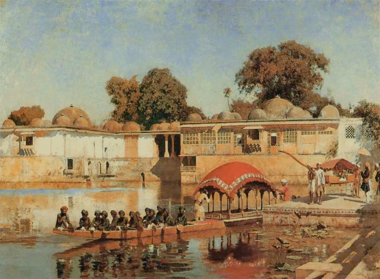 Edwin Lord Weeks 1893 Palace & Lake at Sarkej, Ahmedabad; Oil on canvas; 97.2 x 71.1 cm