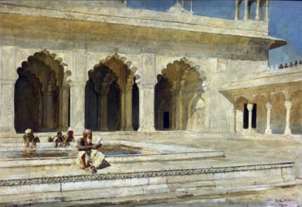 Edwin Lord Weeks 1893 The Pearl Mosque, Agra; Oil on canvas; Signed EL Weeks and inscribed Agra (lower right); 76.5 x 51.4 cm