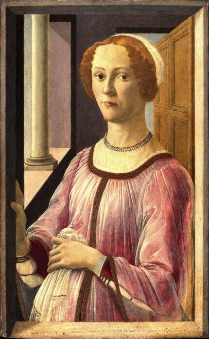 Sandro Botticelli 1470-80 Smeralda Bandinelli; Tempera on panel; The Victoria & Albert Museum, London, UK; 41 x 87 cm