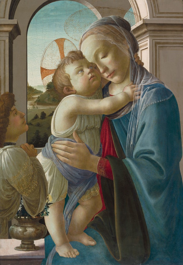 Sandro Botticelli 1475-85 Virgin & Child with an Angel; Tempera on panel; Art Institute of Chicago, US; 59.1 x 85.8 cm
