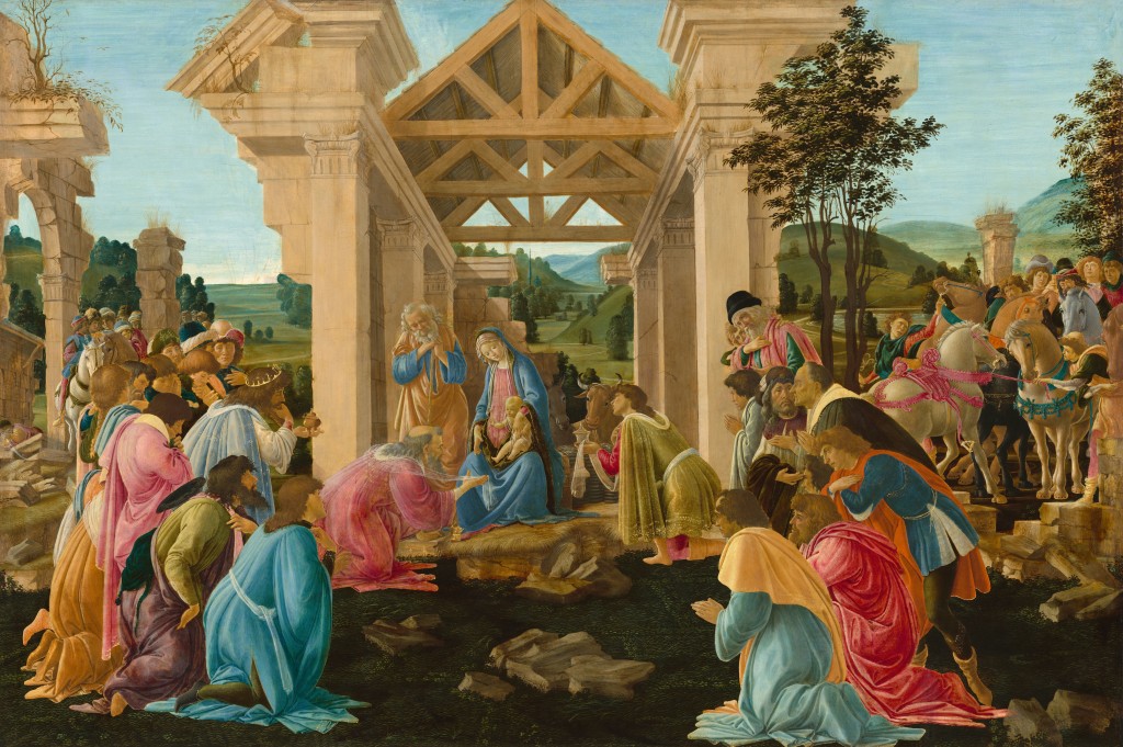 Sandro Botticelli 1478-82 Adoration of the Magi; Tempera & Oil on Poplar Wood Panel; The National Gallery of Art, Washington DC, US; 102 x 68 cm