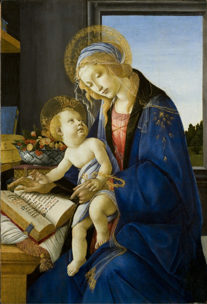 Sandro Botticelli 1480-81 The Virgin & Child (The Madonna of the Book); Tempera on panel; Museo Poldi Pezzoli, Milan, Italy; 39.6 x 58 cm
