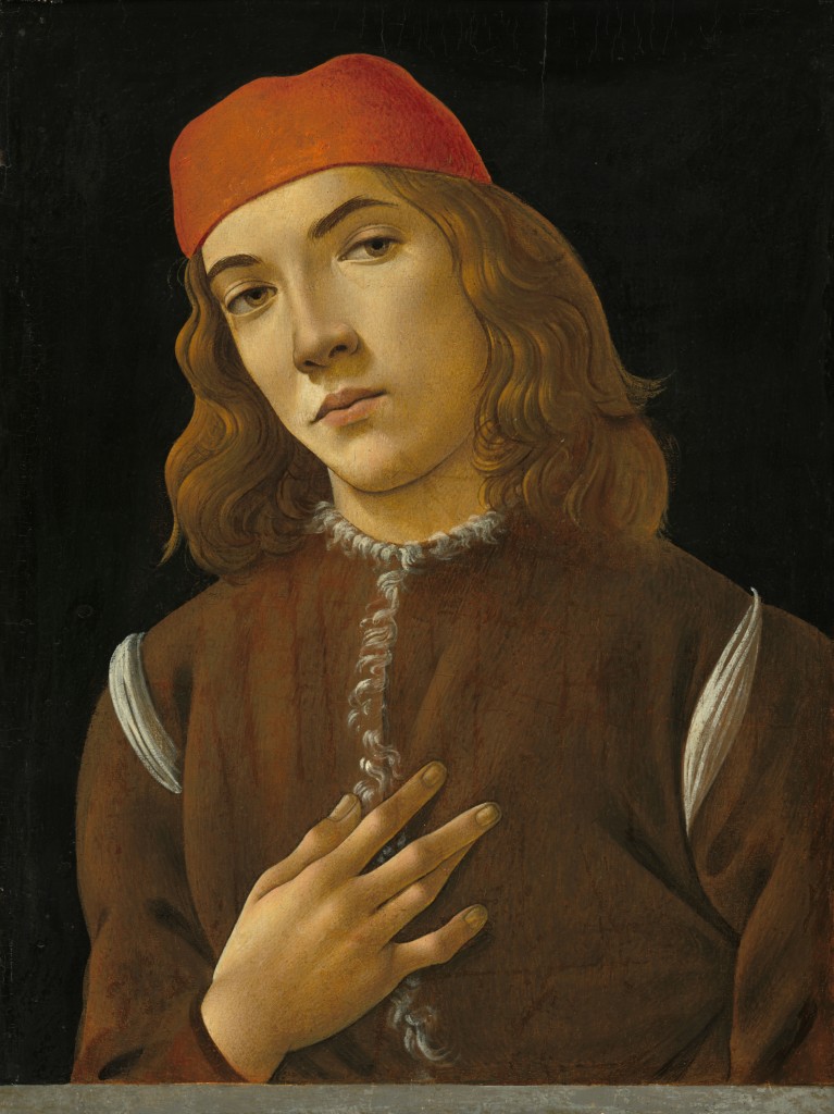 Sandro Botticelli 1482-85 Portrait of a Youth; Tempera on poplar panel; National Gallery of Art, Washington DC, US; 43.5 x 46.2 cm