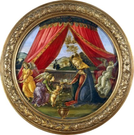 Sandro Botticelli 1490 The Madonna of the Pavilion; Tempera on panel; Veneranda Biblioteca Ambrosiana, Milan, Italy; Dia 65 cm