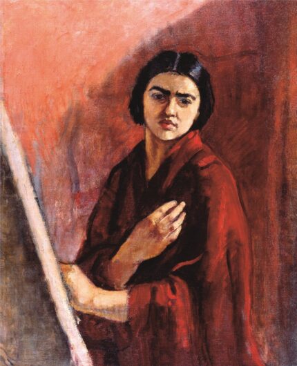 Amrita Sher-Gil 1930 Self-Portrait with Easel; Oil on Canvas; 82.5 x 90.5 cm