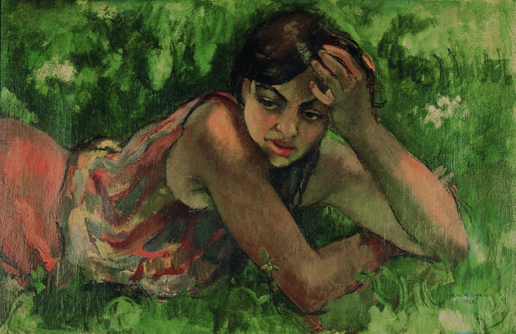 Amrita Sher-Gil 1932 Hungarian Gypsy Girl; Oil on canvas; National Gallery of Modern Art, New Delhi; 82 x 54 cm