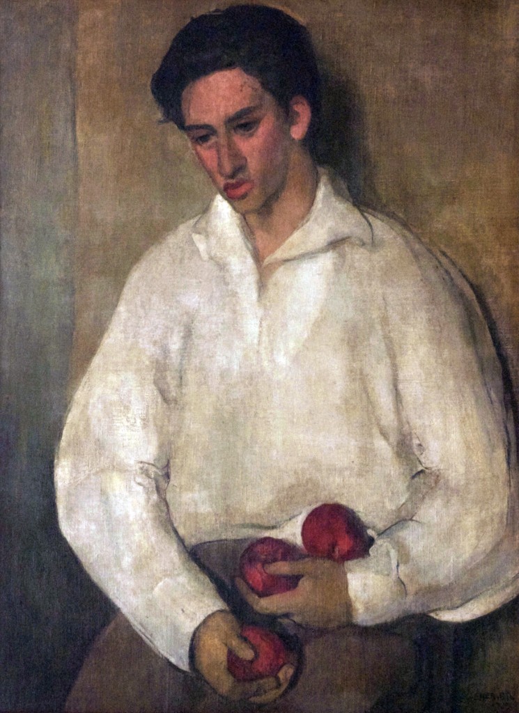 Amrita Sher-Gil 1932 Young Man with Apples; Oil on canvas; National Gallery of Modern Art, New Delhi; 71 x 97 cm