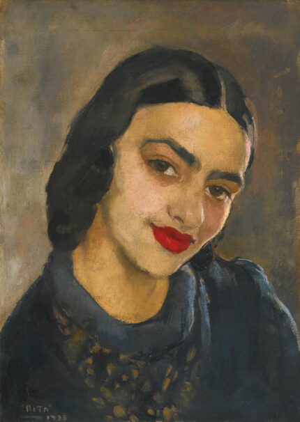 Amrita Sher-Gil 1933 Unititled (Self-Portrait); Oil on Canvas; Signed 'RITA 1933' lower left; 33.2 x 45.8 cm