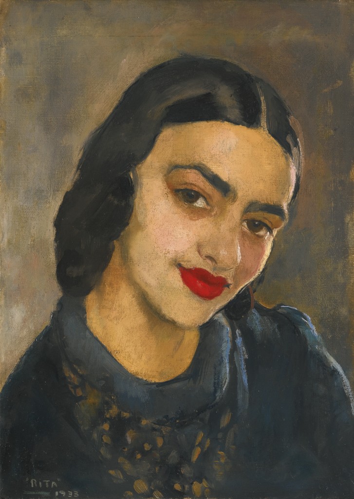 Amrita Sher-Gil 1933 Unititled (Self-Portrait); Oil on Canvas; Signed 'RITA 1933' lower left; 33.2 x 45.8 cm