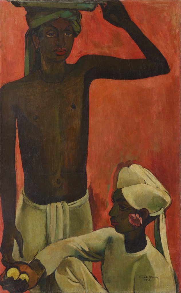 Amrita Sher-Gil 1935 Boys with Lemons; Oil on canvas; Signed 'Amrita Sher-Gil 1935' lower right; 56 x 91.5 cm