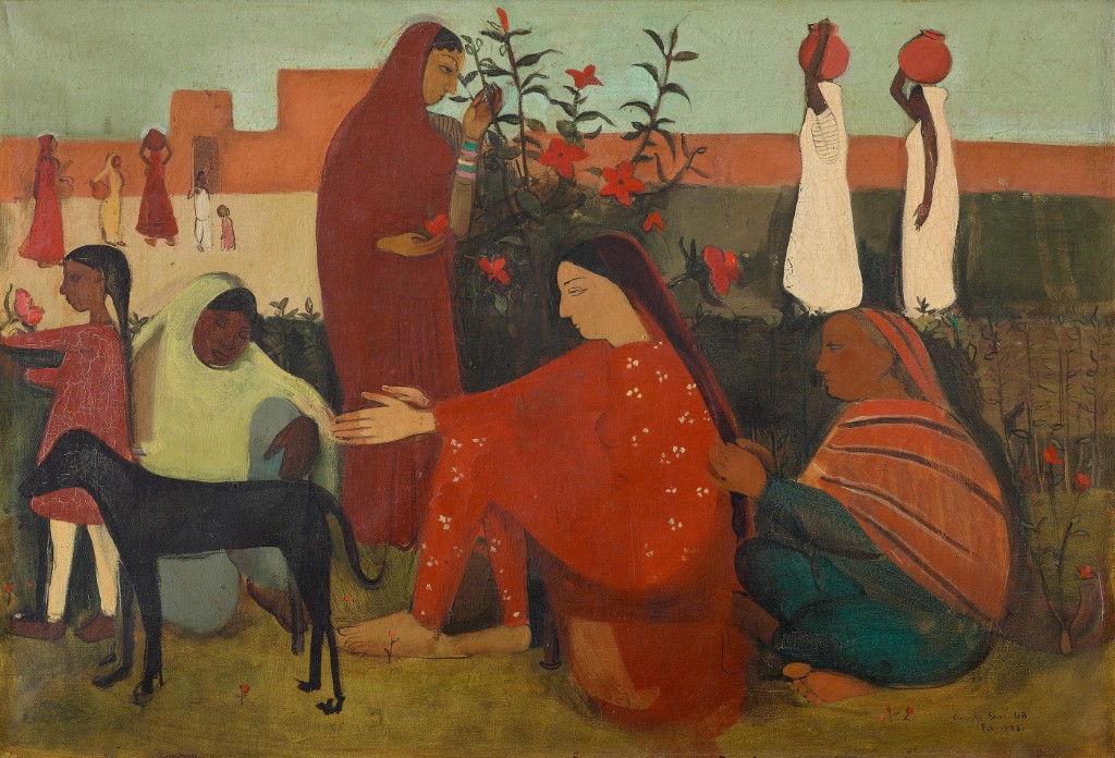 Amrita Sher-Gil 1938 In the Ladies' Enclosure; Oil on canvas; Signed 'Amrita Sher Gil Feb 1938' lower right; 80 x 54.3 cm