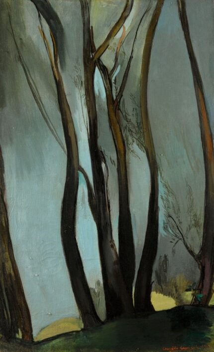 Amrita Sher-Gil 1939 Trees; Oil on Canvas; Signed 'Amrita Sher-Gil 1934' lower right; 38.3 x 61.2 cm