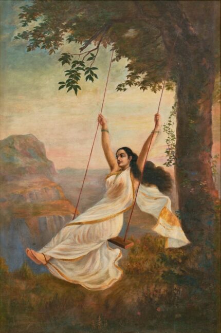 Raja Ravi Varma 1890s Mohini; Oil on canvas; 62.1 x 92.8 cm
