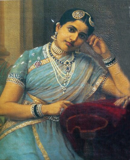 Raja Ravi Varma 1902 Rani of Kurupam; Oil on Canvas; 67.5 x 93.5 inch